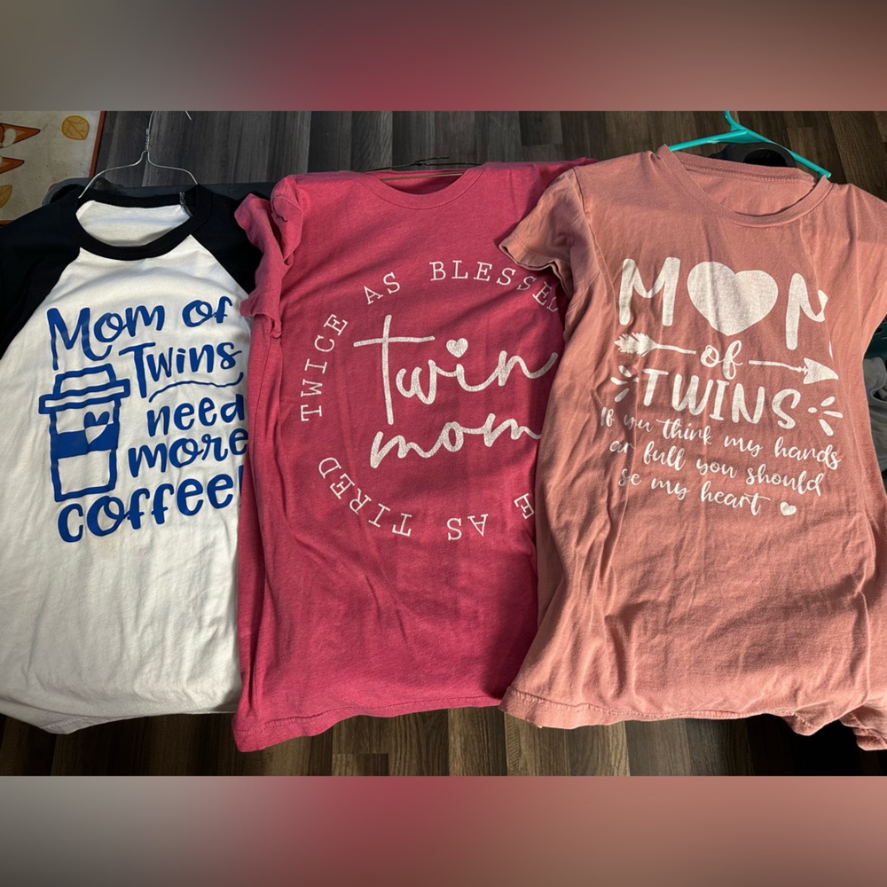 Set of Three Graphic Mom T-Shirts